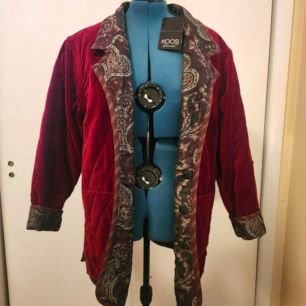 Koos of Course Reversable L Burgundy Jacket